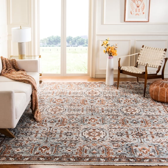 Safavieh Haj Jalili Santos Medallion Area Rug, Gray/Rust, 6' x 9'