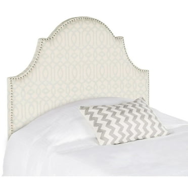 Safavieh Hallmar Arched Fabric Headboard, Full, Wheat/Pale Blue