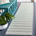thumbnail image 1 of SAFAVIEH Hampton Duana Striped Indoor/Outdoor Runner Rug, Green, 2' x 9', 1 of 5