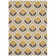 Safavieh Hampton Kynaston Geometric Indoor/Outdoor Area Rug, Ivory/Camel, 5'1" x 7'7"