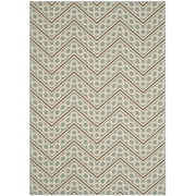 Safavieh Hampton Yvonne Chevron Indoor/Outdoor Area Rug, Light Blue/Ivory, 5'1" x 7'7"