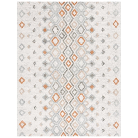 SAFAVIEH Casablanca Regina Moroccan Area Rug, Ivory/Rust, 8' x 10'