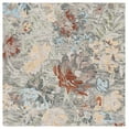 thumbnail image 1 of SAFAVIEH Blossom Vivyan Floral Area Rug, Green/Charcoal, 6' x 6' Square, 1 of 11