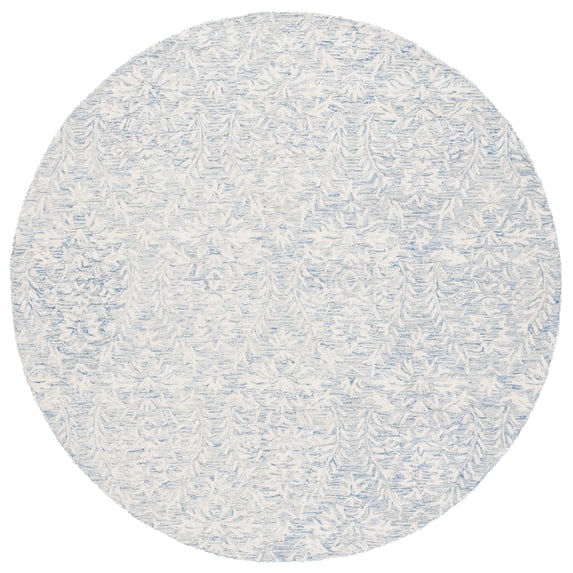 Safavieh Hand-Tufted Ebony Melia Modern & Contemporary Wool Rug 6' Round - Blue/Ivory