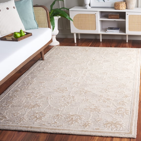 Safavieh Hand-Tufted Ebony Moonika Modern & Contemporary Wool Rug 3' x 5' - Ivory/Beige