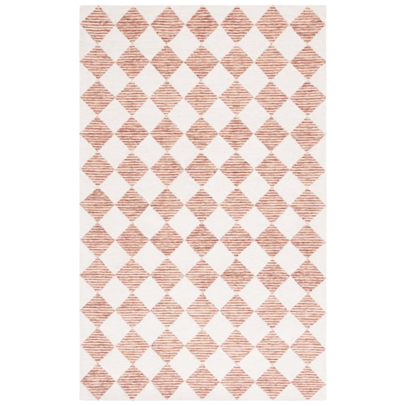 Safavieh Hand-Tufted Ebony Todosia Modern & Contemporary Wool Rug 3' x 5' - Rust/Ivory