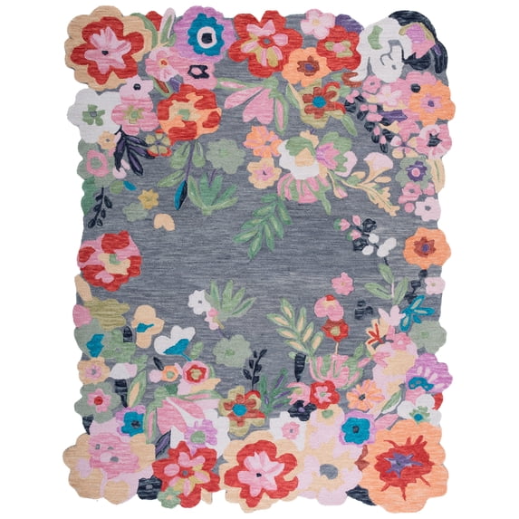 SAFAVIEH Jardin Naira Floral Area Rug, Grey/Pink, 8' x 10'