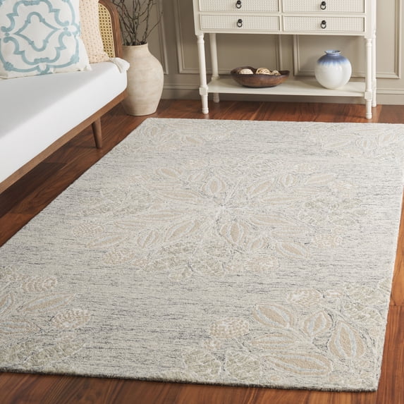 Safavieh Hand-Tufted Jardin Osuma Country Wool Rug 5' x 8' - Grey/Ivory