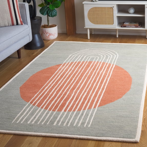 Safavieh Rodeo Drive Lorin Abstract Area Rug, Gray/Rust, 6' x 6' Square