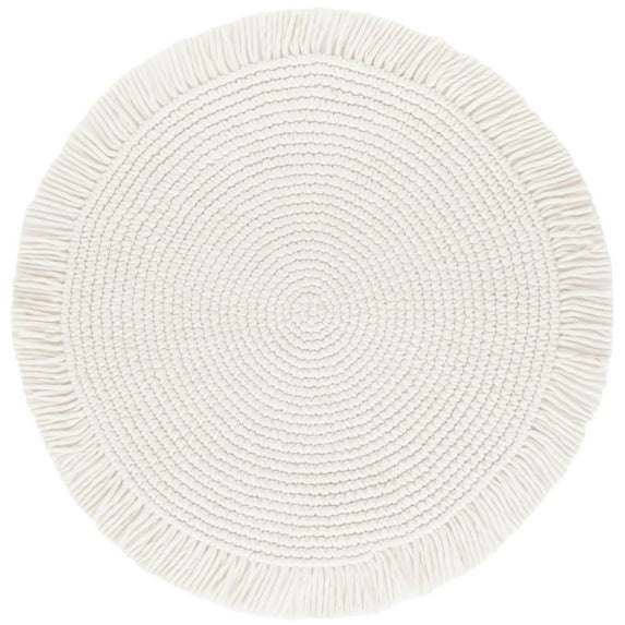 Safavieh Hand-Woven Braided Suzuyo Country Wool Rug Ivory - 6' x 6' - Round