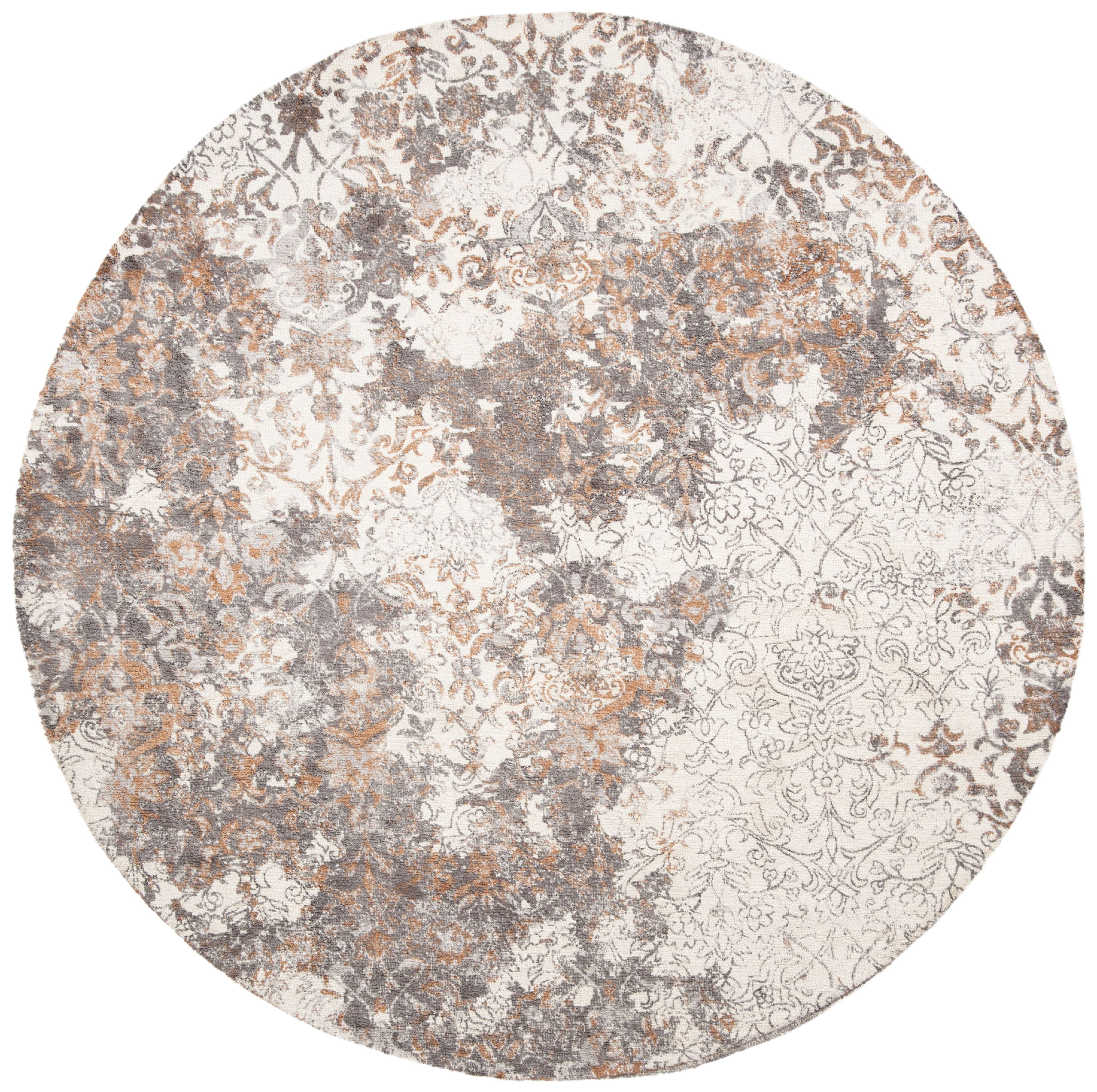 Safavieh  Hand-knotted Expression Melisa Vintage Abstract Wool Rug 6'  x  6' 6' Round Indoor,Handmade Bedroom,Dining Room,Living Room Round