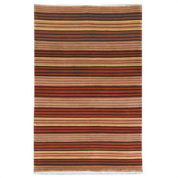 Hand-knotted Lexington Stripes Multi Wool Rug