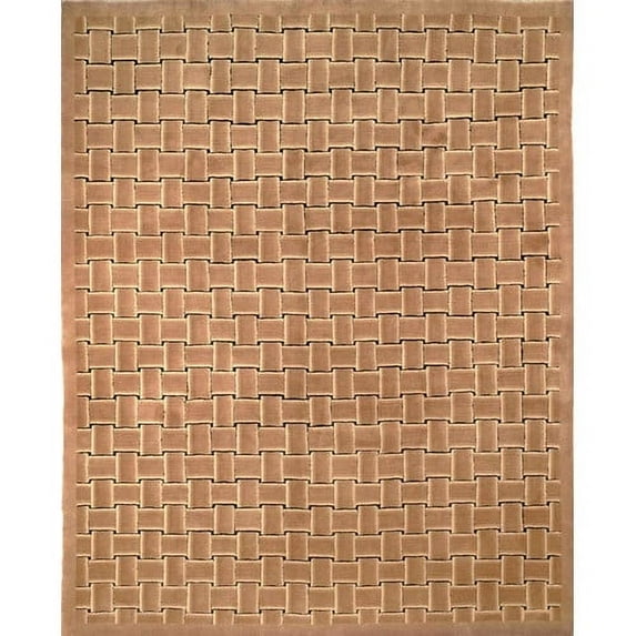 Safavieh Hand-knotted Tibetan Geometric Taupe/ Black Wool Rug (3' x 5')