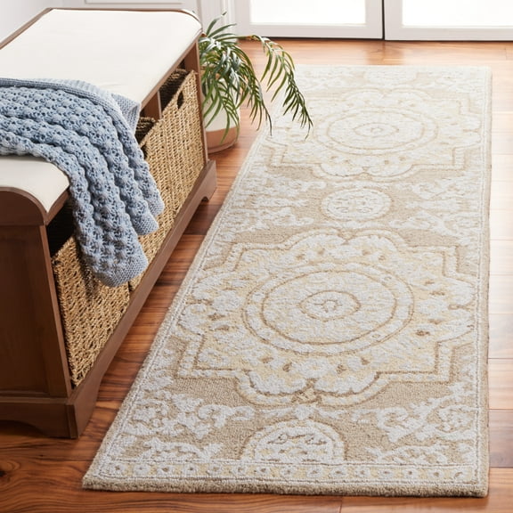 SAFAVIEH Abstract Merrill Oriental Runner Rug, Ivory/Beige, 2'3" x 8'
