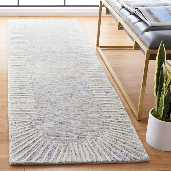 Safavieh Abstract Frieda Radiate Runner Rug, Blue/Ivory, 2'3" x 12'