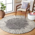 thumbnail image 1 of SAFAVIEH Abstract Frieda Radiate Area Rug, Black/Ivory, 6' x 6' Round, 1 of 11