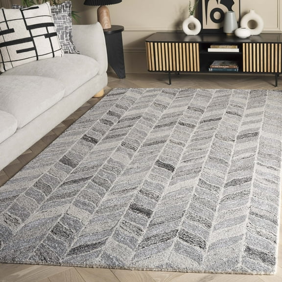 SAFAVIEH Abstract Alana Geometric Area Rug, Gray, 5' x 8'