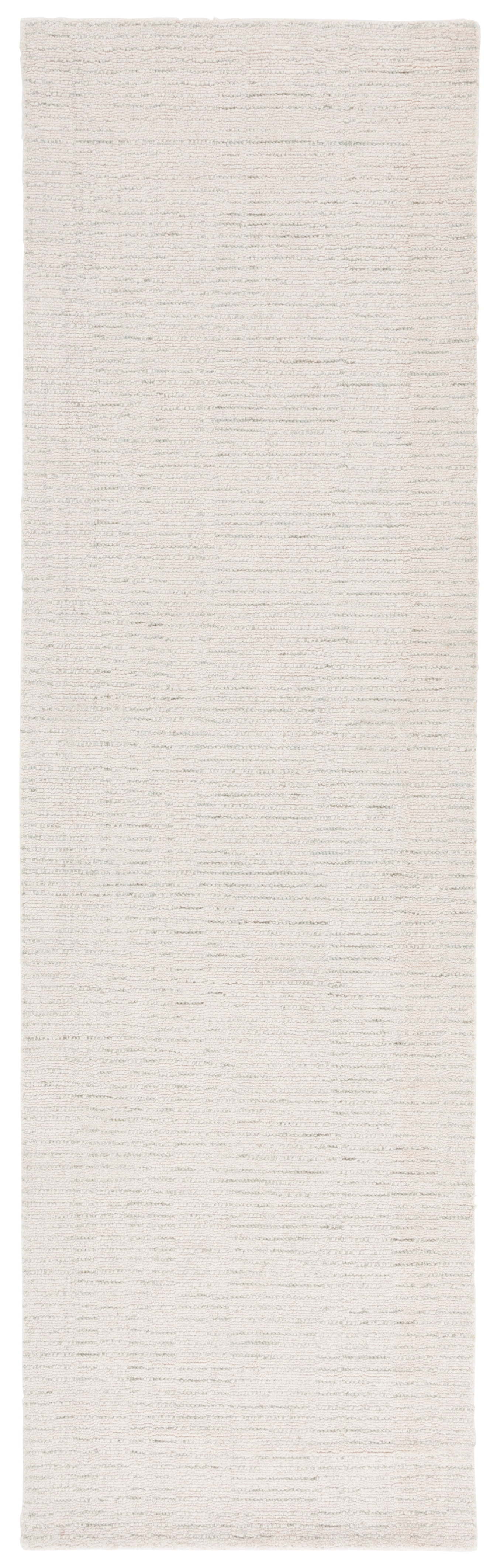 Hand-Tufted Ivory and Sage Wool Runner Rug, 2'-3" x 8'