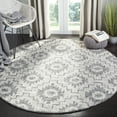 thumbnail image 1 of SAFAVIEH Abstract Joan Abstract Wool Area Rug, Ivory/Dark Gray, 6' x 6' Round, 1 of 8