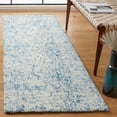 thumbnail image 1 of SAFAVIEH Abstract Ethelyn Solid Runner Rug, Blue/Ivory, 2'3" x 8', 1 of 10