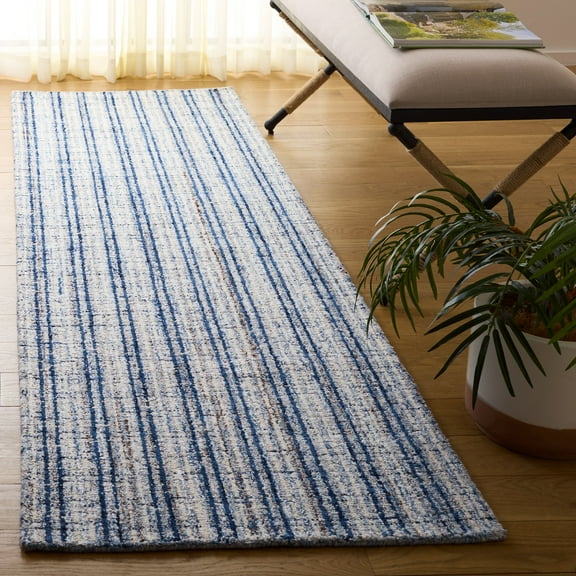 SAFAVIEH Abstract Kent Trellis Runner Rug, Blue/Ivory, 2'3" x 8'