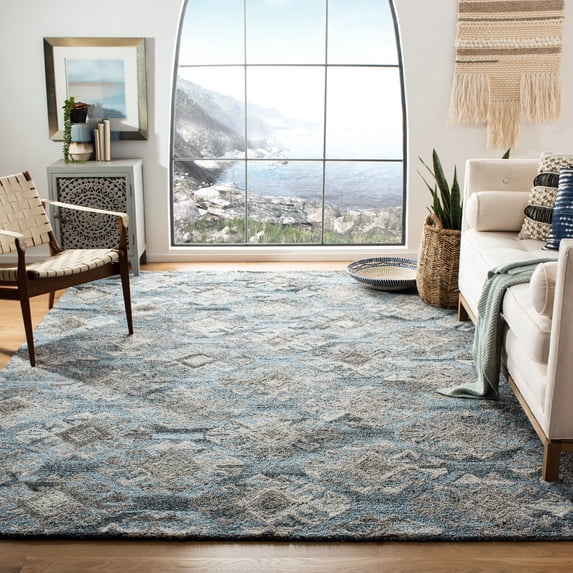 SAFAVIEH Abstract Asa Geometric Area Rug, Gray/Black, 8' x 10'