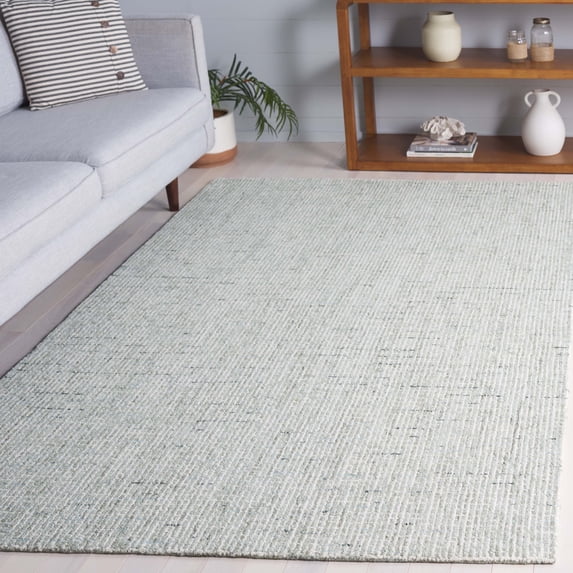 Safavieh Abstract Delia Distressed Wool Area Rug, Sage/Ivory, 6' x 6' Square