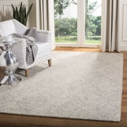 SAFAVIEH Abstract Summer Geometric Wool Area Rug, Silver, 8' x 10'