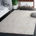 thumbnail image 1 of SAFAVIEH Abstract Janis Solid Polyester Area Rug, Ivory/Grey, 6' x 6' Square, 1 of 11