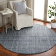 thumbnail image 1 of SAFAVIEH Abstract Yorick Striped Polyester Area Rug, Ivory/Navy, 6' x 6' Round, 1 of 12