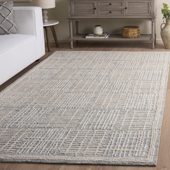 SAFAVIEH Abstract Milan Striped Area Rug, Dark Gray/Ivory, 5' x 8'