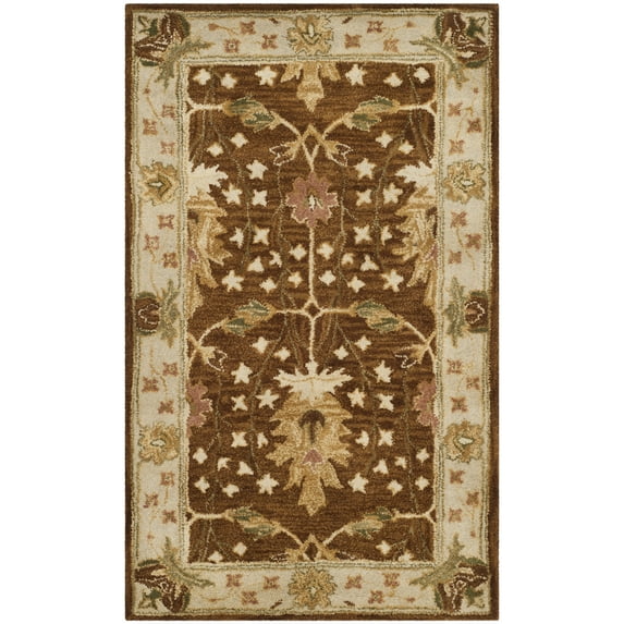 SAFAVIEH Antiquity Derbhile Oriental Wool Area Rug, Brown/Beige, 3' x 5'