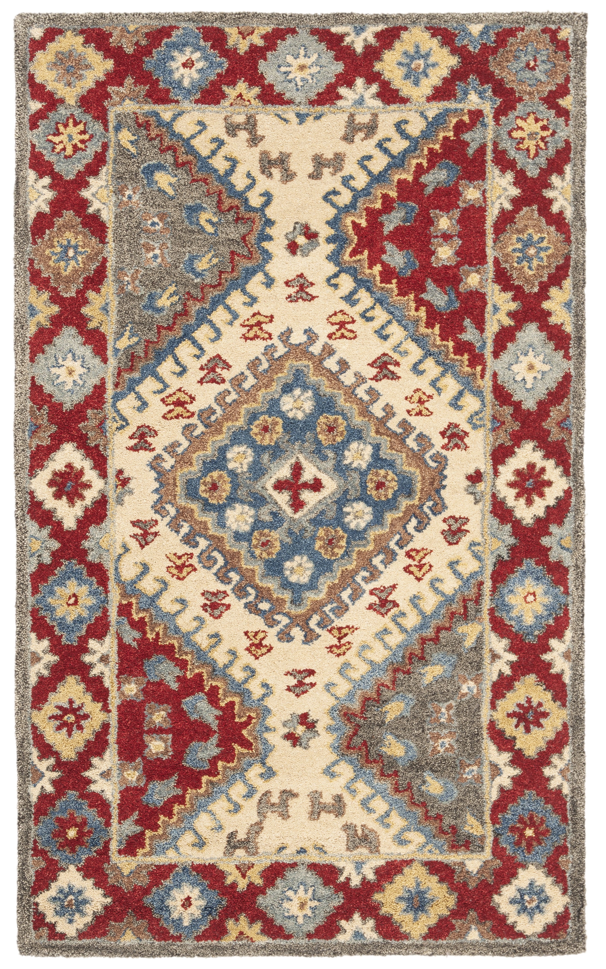 Ivory Elegance Hand-Tufted Wool Rectangular Rug