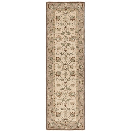 SAFAVIEH Antiquity Jaki Oriental Wool Runner Rug, Ivory/Beige, 2'3" x 12'