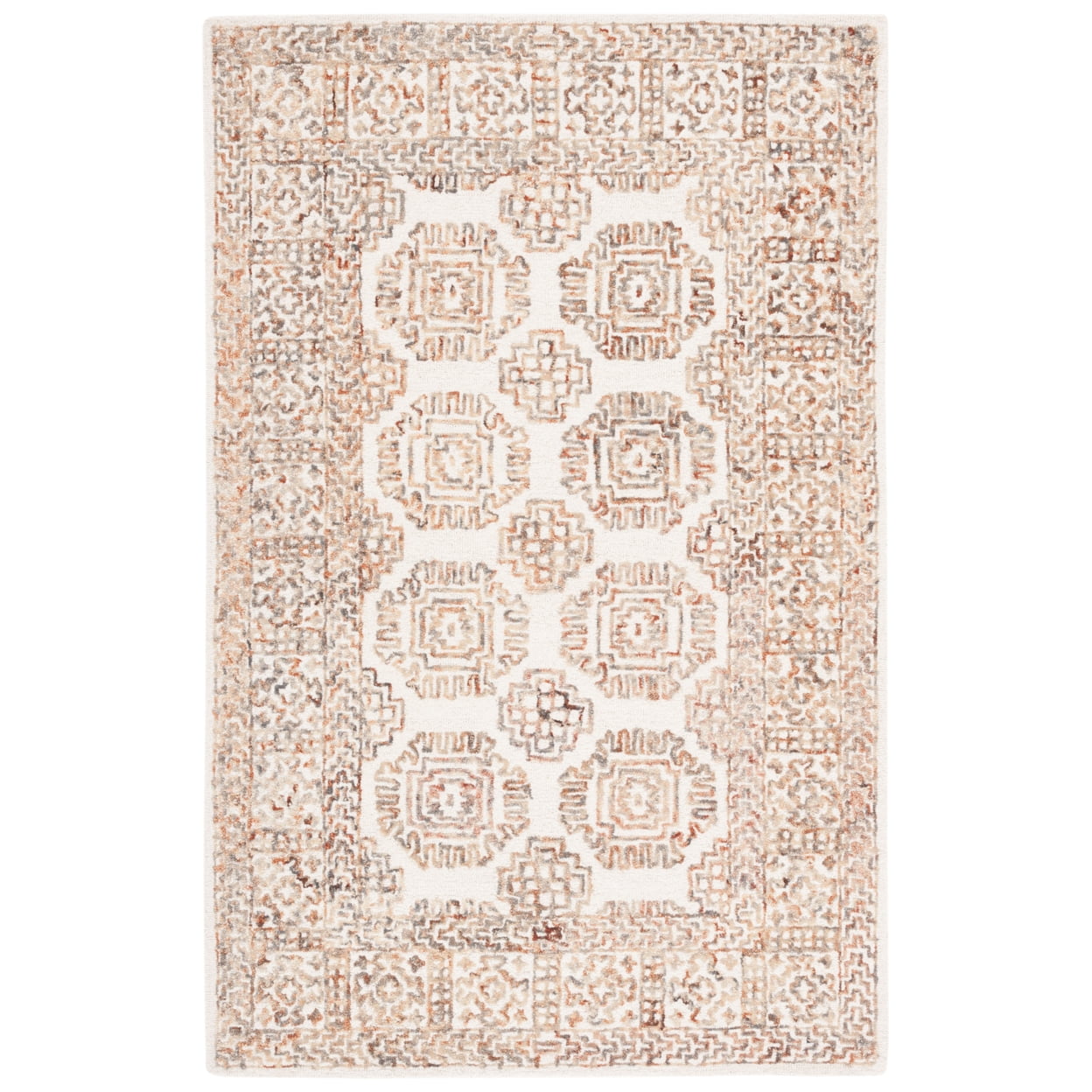 Ivory Wool & Cotton Handmade Tufted Round Rug