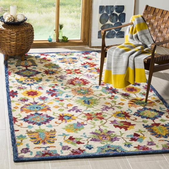 Safavieh  Handmade Aspen Agatha Boho Tribal Wool Rug 4'  x  6' 4' x 6' Indoor,Handmade Living Room,Bedroom,Dining Room Rectangle