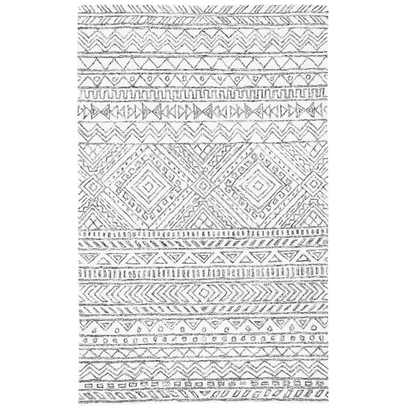 Safavieh Handmade Aspen Atje Moroccan Boho Wool Rug 6' x 9' 6' x 9' Indoor,Handmade Living Room,Bedroom,Dining Room Rectangle