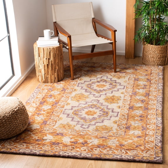 Safavieh Handmade Aspen Bergny Boho Wool Rug 5' x 8' 5' x 8' Indoor,Handmade Living Room,Bedroom,Dining Room Rectangle