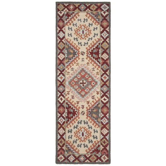 Safavieh Handmade Aspen Iola Boho Tribal Wool Rug 2'3" x 9' 10' Runner, 8' Runner Indoor, Handmade Rectangle