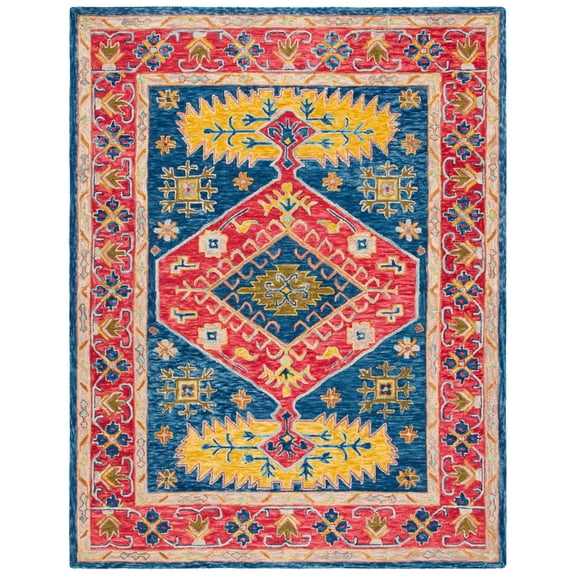 Safavieh  Handmade Aspen Renuka Bohemian Wool Rug 9'  x  12' 9' x 12' Indoor,Handmade Living Room,Bedroom,Dining Room Rectangle