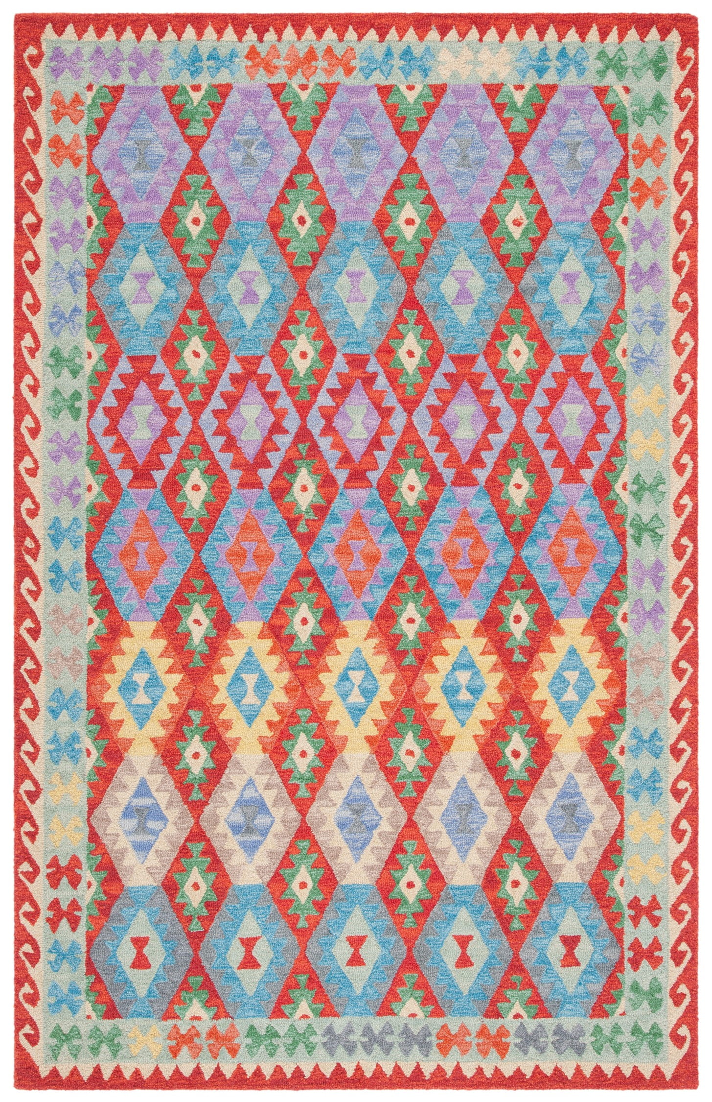 Safavieh  Handmade Aspen Suheyla Boho Tribal Wool Rug 4'  x  6' 4' x 6' Indoor,Handmade Living Room,Bedroom,Dining Room Rectangle