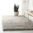 thumbnail image 1 of SAFAVIEH Atlantic Kennedy Solid Wool Shag Area Rug, Silver, 4' x 6', 1 of 11