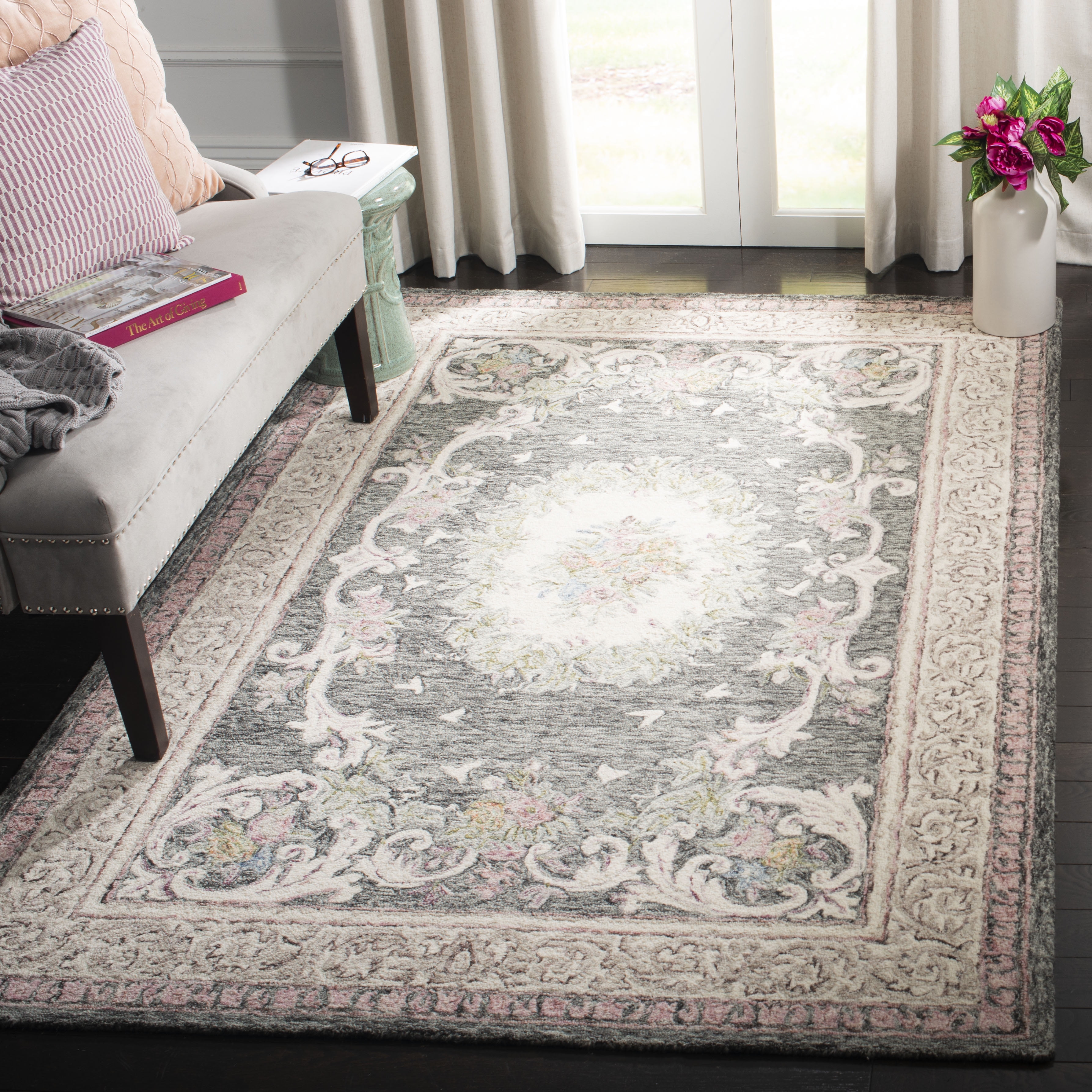 Safavieh Aubusson Sonam Floral Bordered Area Rug or Runner