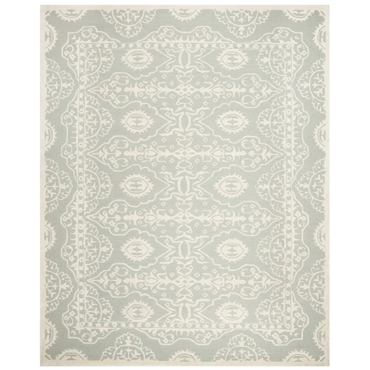 Global Elegance Hand-Tufted Wool 4' x 6' Gray/Ivory Area Rug