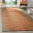 thumbnail image 1 of Safavieh  Handmade Blossom Alicia Modern Floral Wool Rug Grey/Orange 4' x 6' 4' x 6' Indoor,Handmade Rectangle, 1 of 6
