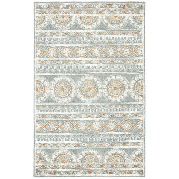 Safavieh  Handmade Blossom Hajrie Wool Rug 5'  x  8' 5' x 8' Indoor,Handmade Living Room,Bedroom,Dining Room Rectangle