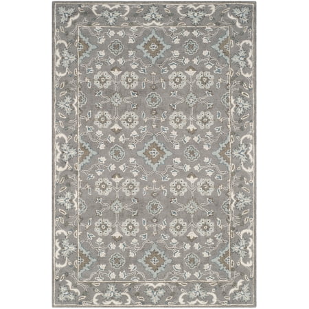 SAFAVIEH Blossom Calista Oriental Wool Area Rug, Grey, 4' x 6'