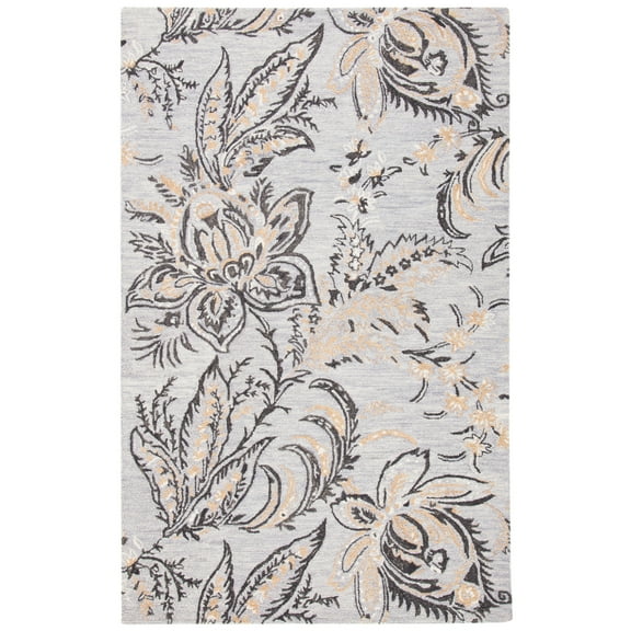 Safavieh  Handmade Blossom Yael Wool Rug 4' x 6' 4' x 6' Indoor, Handmade Living Room, Bedroom, Dining Room Rectangle