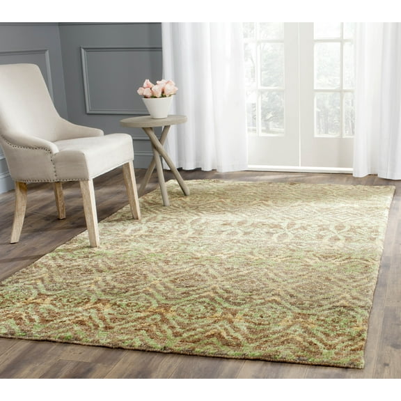SAFAVIEH Bohemian Chadwick Geometric Area Rug, Green/Brown, 8' x 10'