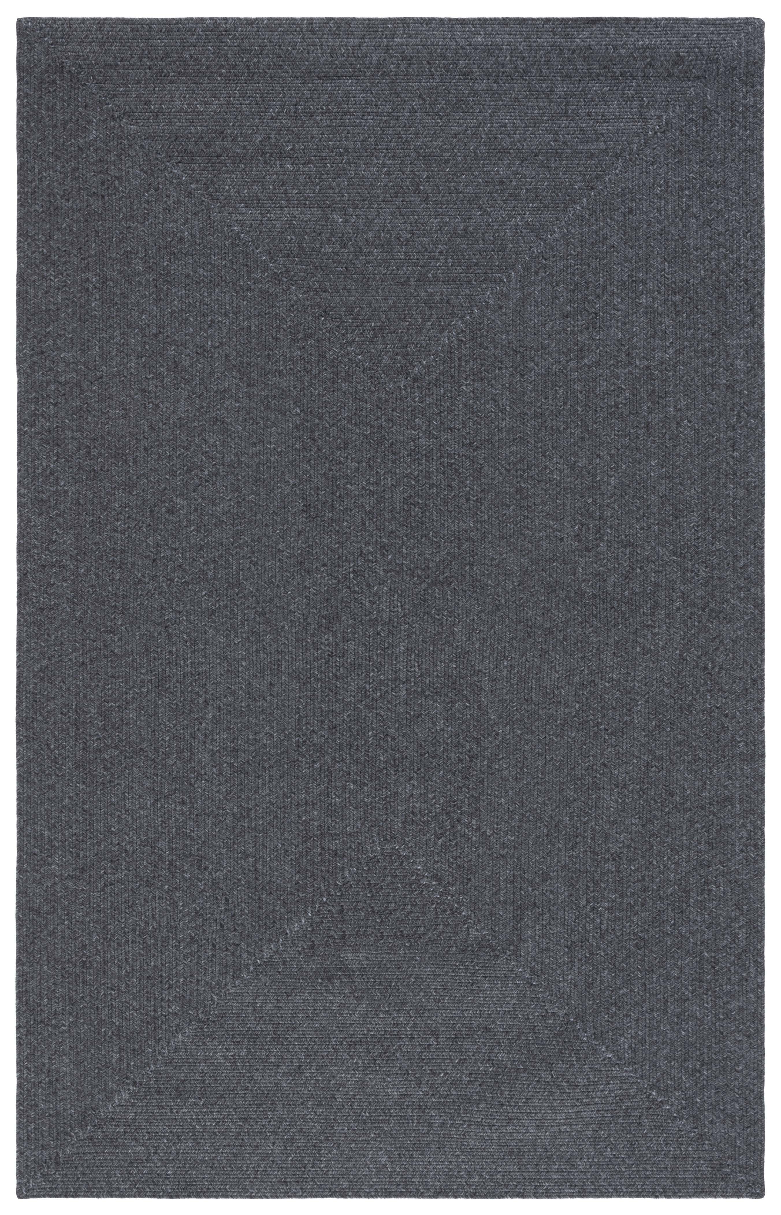 Handmade Black Braided Synthetic 2' x 3' Accent Rug